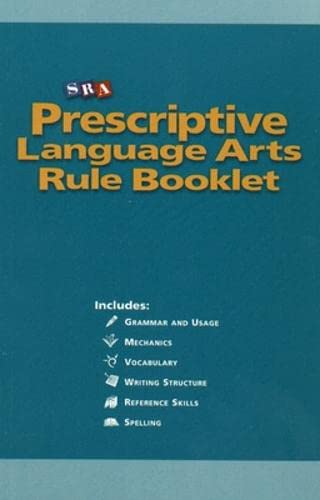 9780075689645: Prescriptive English, Language Arts Rule Booklet (INDIVIDUAL CORRECTIVE ENGLISH)