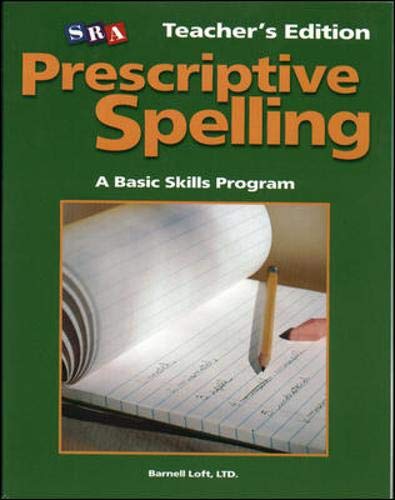 Prescriptive Spelling - Teacher Edition Book A (9780075689706) by [???]