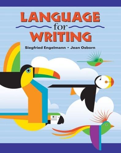 Stock image for Language for Writing, Additional Answer Key for sale by Walker Bookstore (Mark My Words LLC)