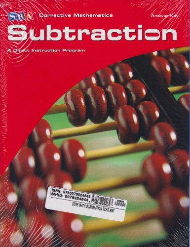 Stock image for Corrective Mathematics Subtraction, Teacher Materials CORRECTIVE MATH SERIES for sale by PBShop.store US