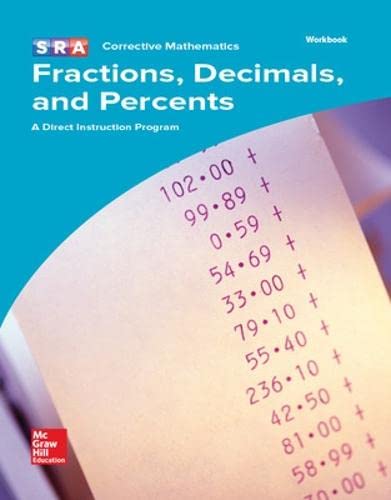 9780076024780: Corrective Mathematics Fractions, Decimals, and Percents, Workbook (MATH MODULES-FRAC, DEC, PERCT)