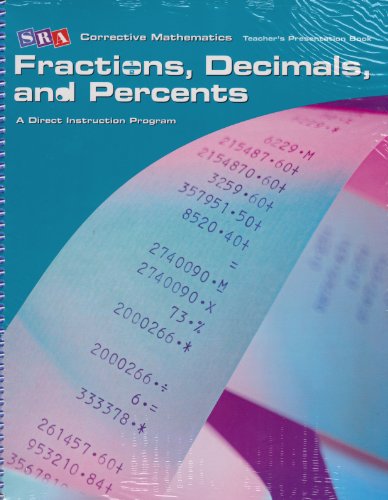 Stock image for Corrective Mathematics Fractions, Decimals, and Percents, Teacher Materials MATH MODULESFRAC, DEC, PERCT for sale by PBShop.store US