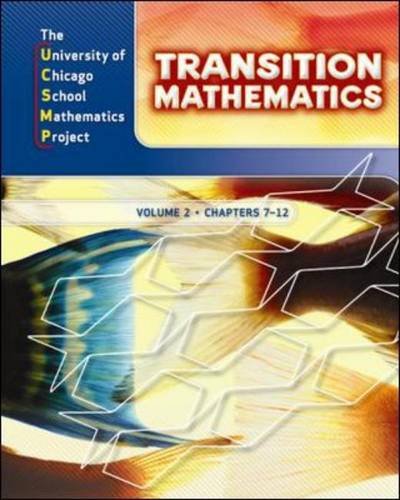 Stock image for UCSMP Transition Mathematics: Student Edition, Volume 2 / Chapters 7-12 for sale by ThriftBooks-Atlanta