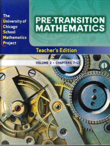 Beispielbild fr Pre-Transition Mathematics Vol 2 (TE) zum Verkauf von Better World Books