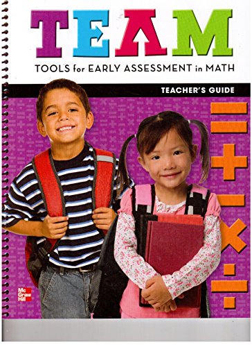 TEAM Tools for Early Assessment in Math Teacher's Guide (9780076582532) by Douglas Clements