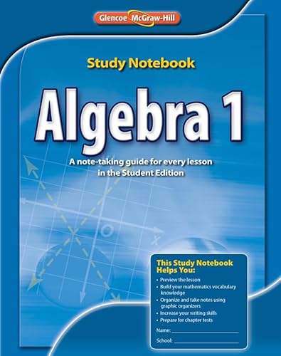 Stock image for Algebra 1, Study Notebook for sale by Better World Books