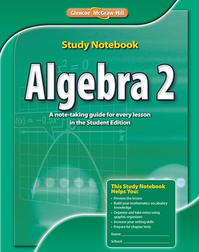 9780076602964: Algebra 2 Study Notebook