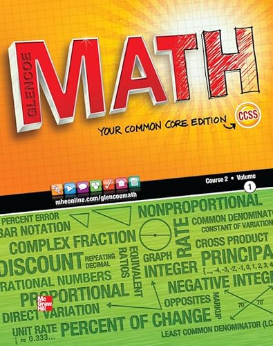 Imagen de archivo de Glencoe Math, Your Common Core Edition (Course 2, Volume 1) a la venta por Booksavers of MD