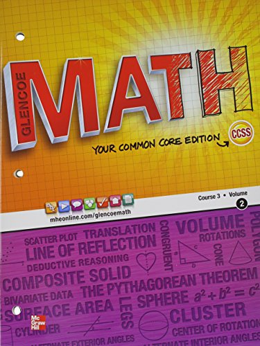 Beispielbild fr Glencoe Math, Course 3, Student Edition, Volume 2 (MATH APPLIC & CONN CRSE) zum Verkauf von Your Online Bookstore