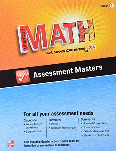 9780076623273: Math Course 1: Assessment Masters (Math Applic & Conn Crse)