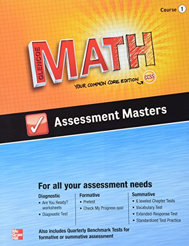 Stock image for Glencoe Math, Course 1, Assessment Masters (MATH APPLIC CONN CRSE) for sale by Goodwill Industries