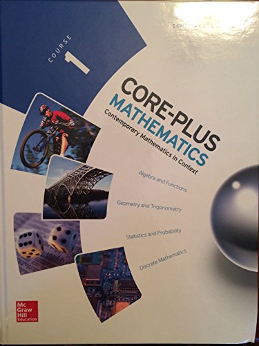 Imagen de archivo de Core-Plus Mathematics Course 1 a la venta por TextbookRush