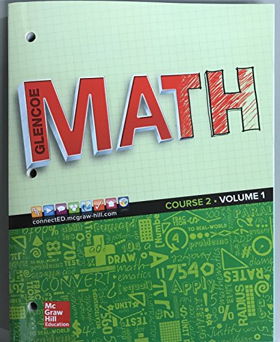 Imagen de archivo de Glencoe Math, Course 2, Grade 7, Volume 1: Student Soft WorkText (2016 Copyright) a la venta por ~Bookworksonline~