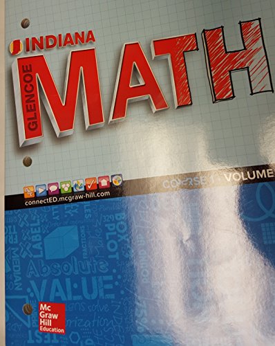Beispielbild fr indiana glencoe math course 1 volume 1 zum Verkauf von Better World Books