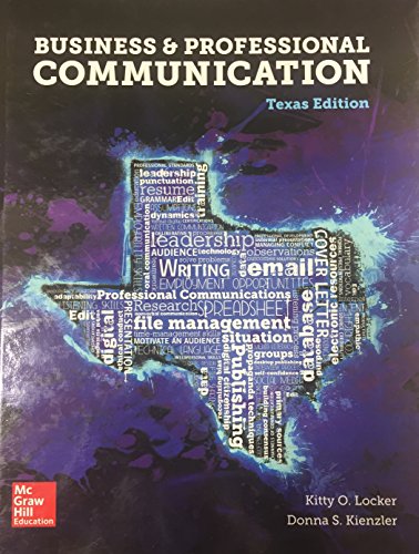 Stock image for Business & Professional Communication - Texas Edition for sale by HPB-Red
