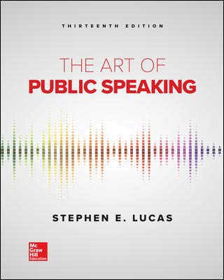 Stock image for Lucas, The Art of Public Speaking, 2020, 13e, Student Edition for sale by BooksRun