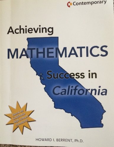 Imagen de archivo de Contemporarys Achieving Mathematics Success in California a la venta por Hawking Books