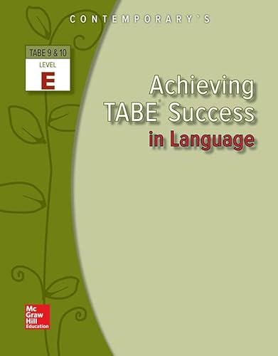 9780077044558: Achieving Tabe Success in Language, Level E Workbook (Achieving Tabe Success for Tabe 9 & 10)