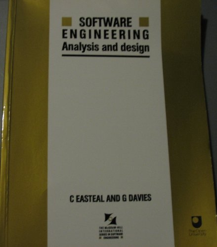 Beispielbild fr Software Engineering: Analysis and Design (International Software Engineering S.) zum Verkauf von AwesomeBooks