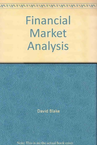 Imagen de archivo de Financial Market Analysis a la venta por Better World Books