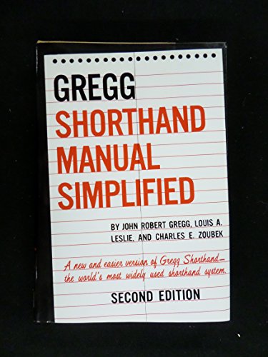 9780077072506: Gregg Shorthand Manual Simplified