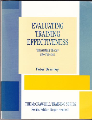 Beispielbild fr Evaluating Training Effectiveness (The McGraw-Hill training series) zum Verkauf von WorldofBooks