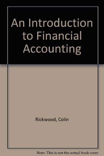 Beispielbild fr An Introduction to Financial Accounting zum Verkauf von AwesomeBooks