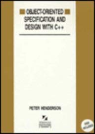 9780077075859: Object-Oriented Specification and Design with C++ (The McGraw-Hill International Series in Software Engineering)