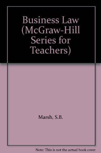 Beispielbild fr Business Law (McGraw-Hill Series for Teachers) zum Verkauf von AwesomeBooks
