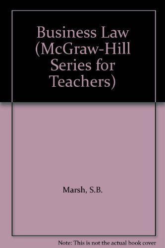 Stock image for Business Law (McGraw-Hill Series for Teachers) for sale by AwesomeBooks