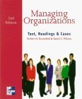 Beispielbild fr Managing Organizations Text Reading and Cases zum Verkauf von Better World Books