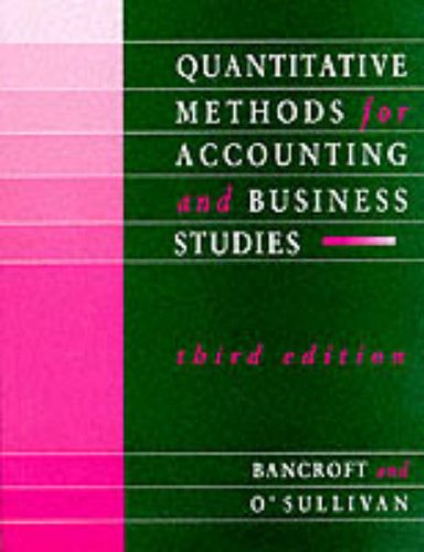 Imagen de archivo de Quantitative Methods for Accounting and Business Studies a la venta por AwesomeBooks