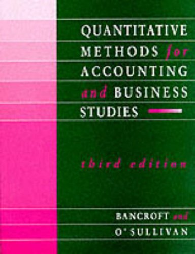 Stock image for Quantitative Methods for Accounting and Business Studies for sale by Reuseabook