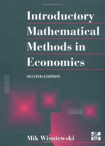 Introductory Mathematical Methods in Economics (9780077091095) by Wisniewski, Mik