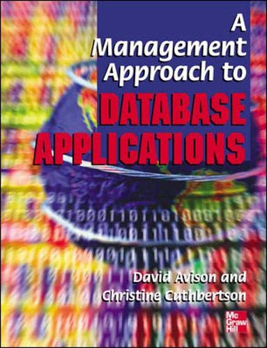 Imagen de archivo de A Management Approach to Database Applications (Information Systems Series) a la venta por MusicMagpie