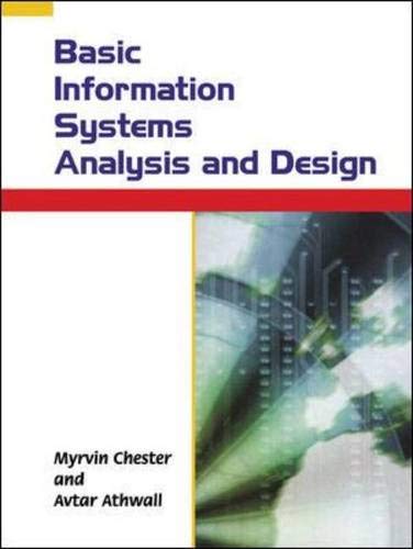 9780077097844: Basic Information Systems Analysis and Design