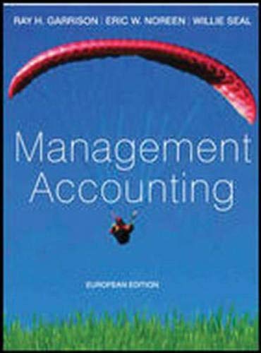 Imagen de archivo de Management Accounting European Edition: European Adaptation a la venta por AwesomeBooks