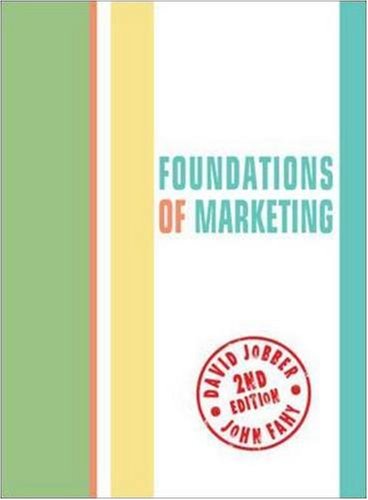 Imagen de archivo de Foundations of Marketing a la venta por Better World Books Ltd