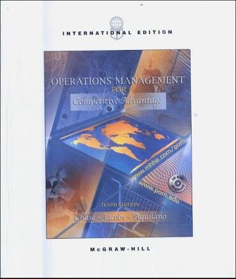 Operations Management for Competitive Advantage (9780077109516) by Richard B. Chase
