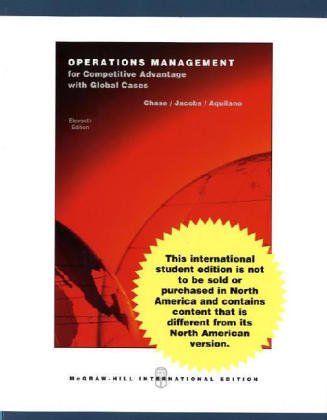 Operations Management for Competitive Advantage (9780077114145) by Unknown Author