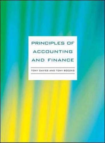 9780077114213: Principles of Accounting and Finance