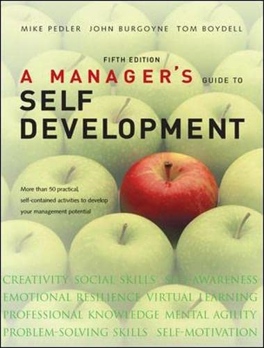 Imagen de archivo de A Manager's Guide to Self-Development a la venta por Better World Books