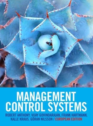Stock image for Management Control Systems for sale by Better World Books Ltd