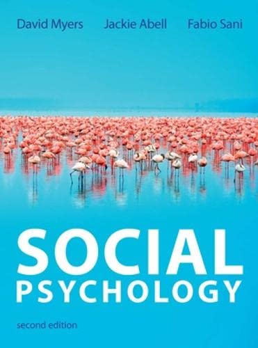 Beispielbild fr Social Psychology zum Verkauf von WorldofBooks