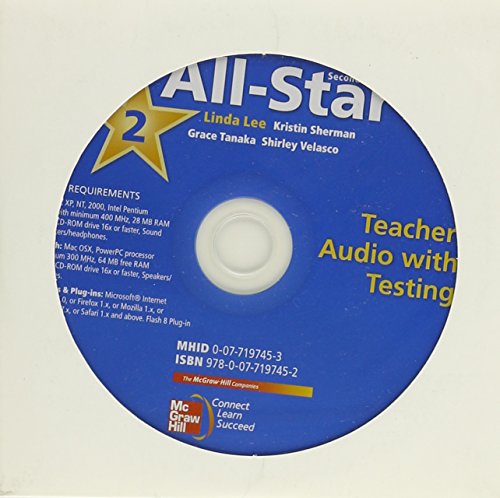 All Star Level 2 Teacher Audio with Testing MP3 Format (9780077197452) by Lee, Linda; Sherman, Kristin D.; Tanaka, Grace; Velasco, Shirley