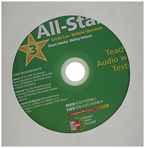 All Star Level 3 Teacher Audio with Testing MP3 Format (9780077197469) by Lee, Linda; Sherman, Kristin D.; Tanaka, Grace; Velasco, Shirley