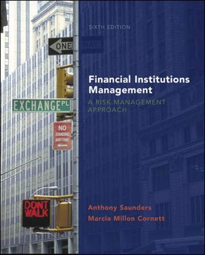 Anthony Saunders / Marcia Millon Cornett : Financial Institutions Management - A Risk Management ...