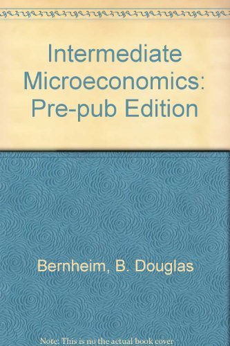 Beispielbild fr Intermediate Microeconomics Pre-Pub Edition zum Verkauf von Solr Books