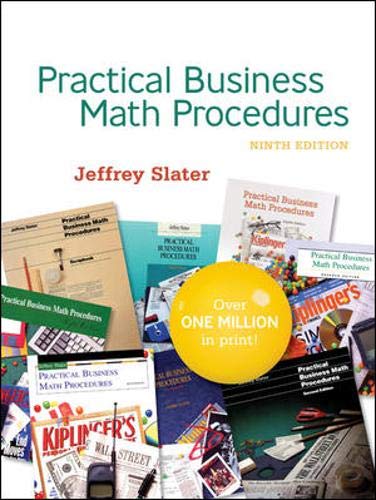 Stock image for PRACTICAL BUS MATH PROCEDURES With Student DVD, WSJinsert,BMathHandbook for sale by Reliant Bookstore
