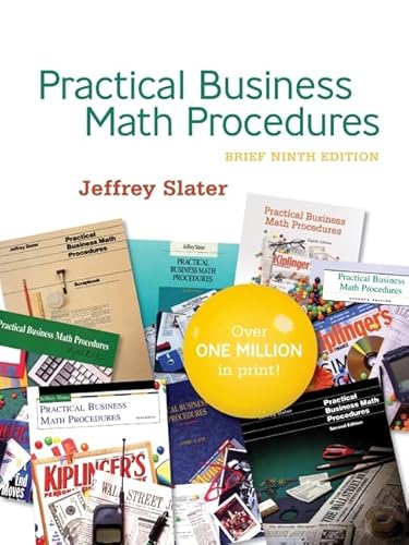 Beispielbild fr Practical Business Math Procedures zum Verkauf von Better World Books